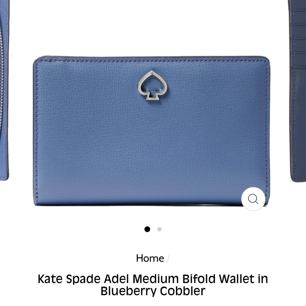 Kate Spade Adel Medium Bifold Wallet in Blueberry Cobbler